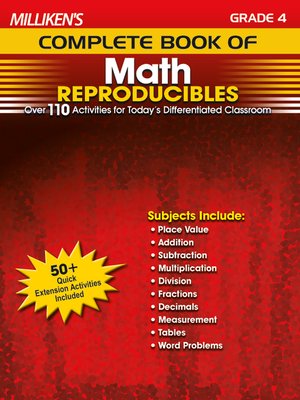 cover image of Milliken's Complete Book of Math Reproducibles - Grade 4